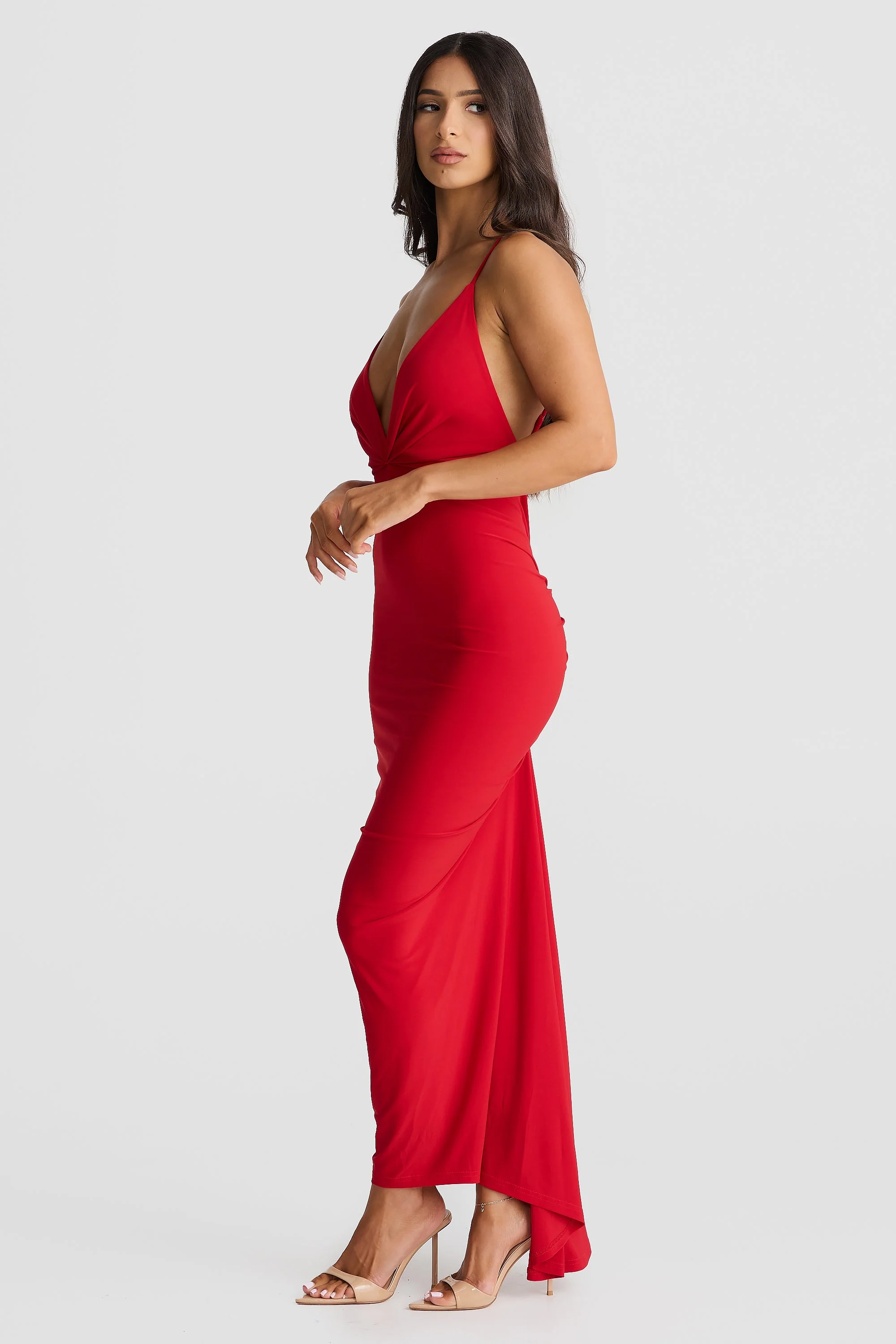 Veronica Dress - Red - Image 4