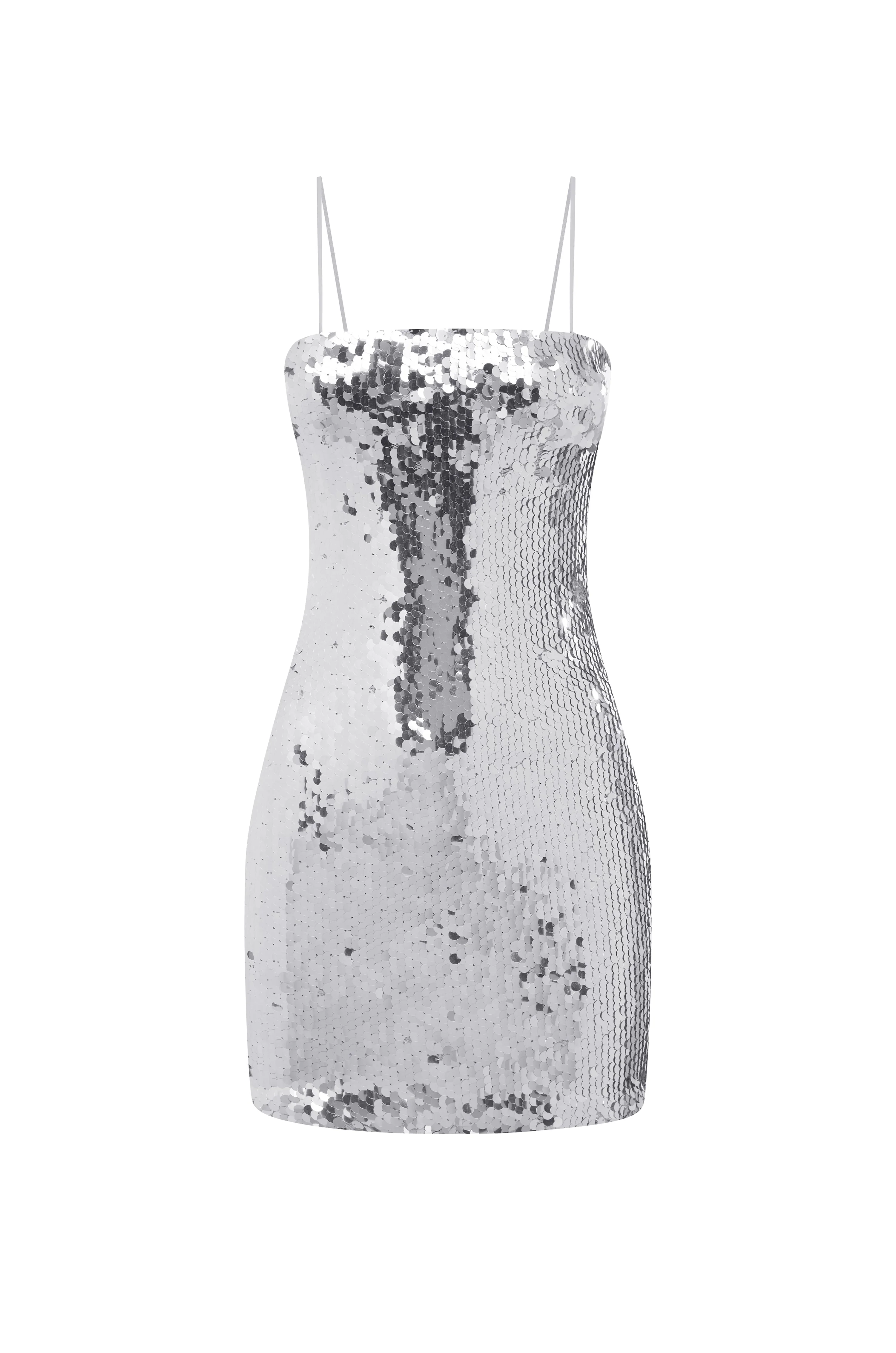 Vesina Mini Dress - Silver - Image 5