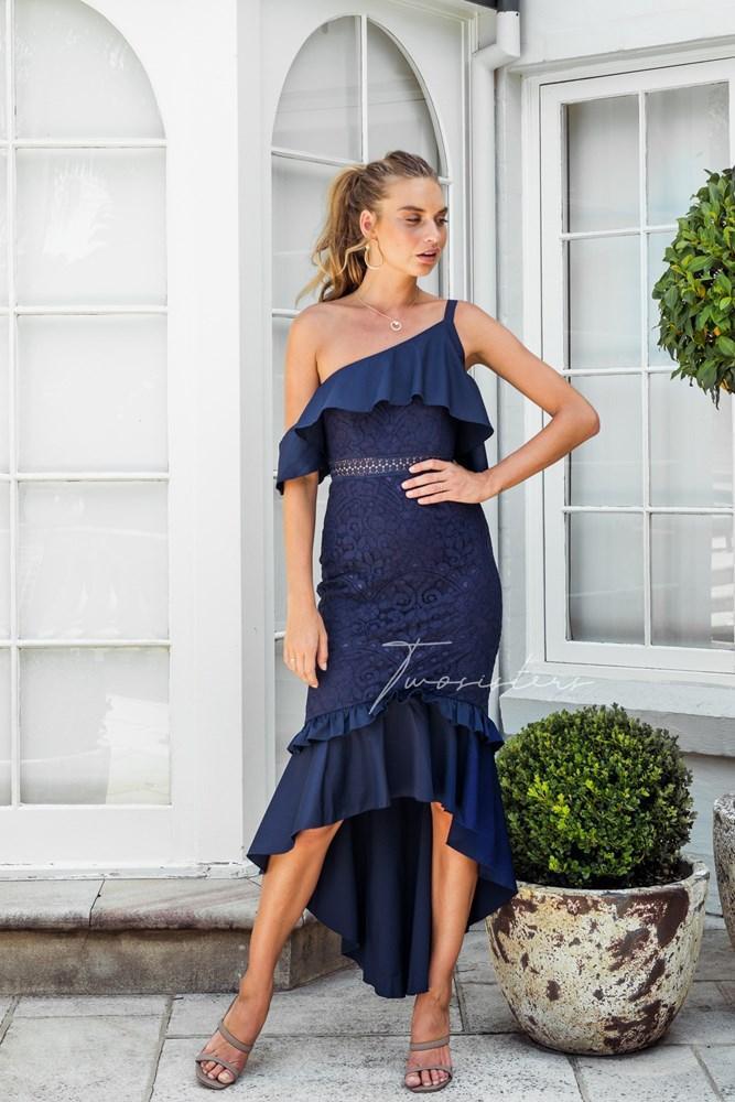 Victoria Dress - Navy - Image 2