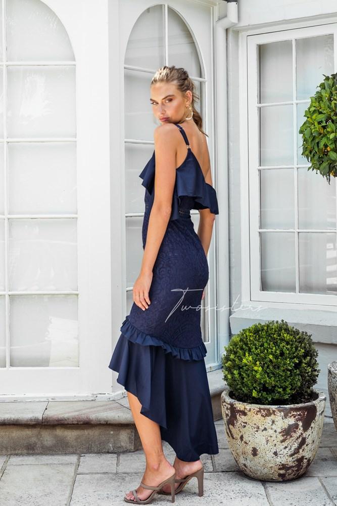 Victoria Dress - Navy - Image 3