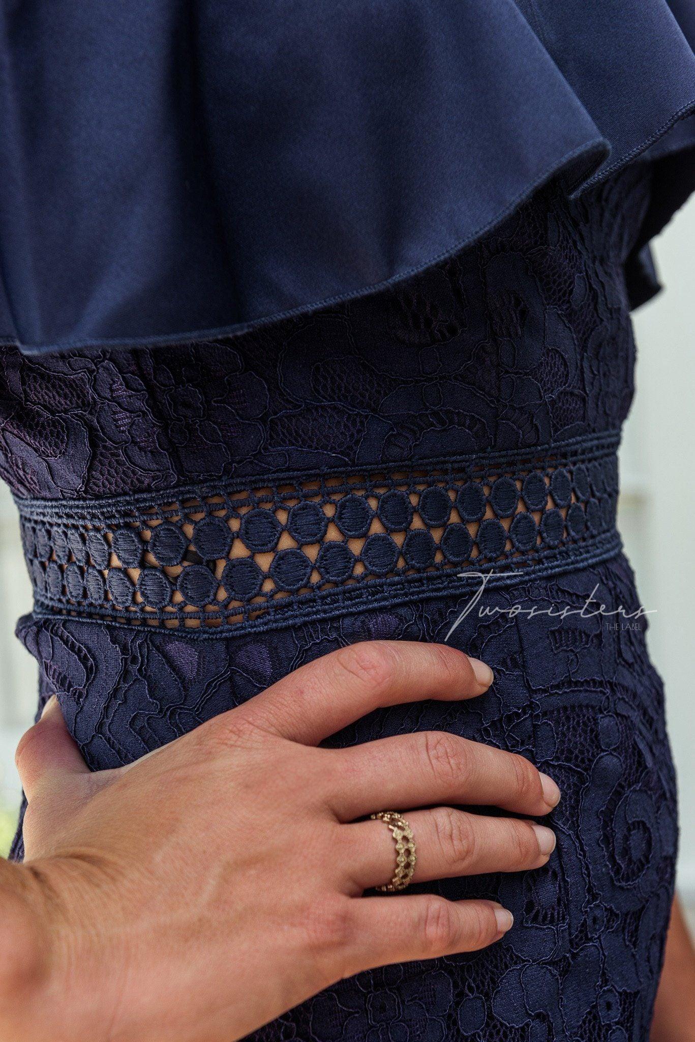 Victoria Dress - Navy - Image 6