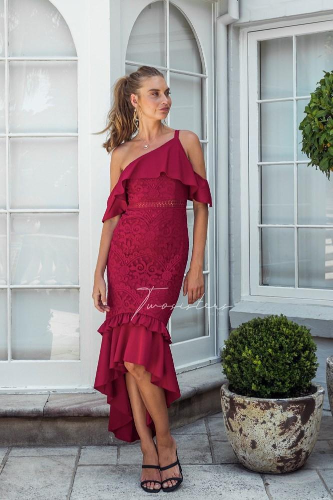 Victoria Dress - Red - Image 2