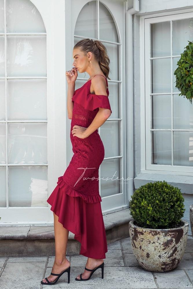 Victoria Dress - Red - Image 3