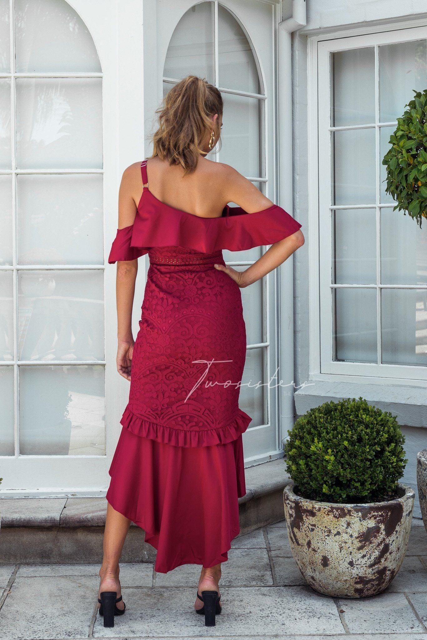 Victoria Dress - Red - Image 4