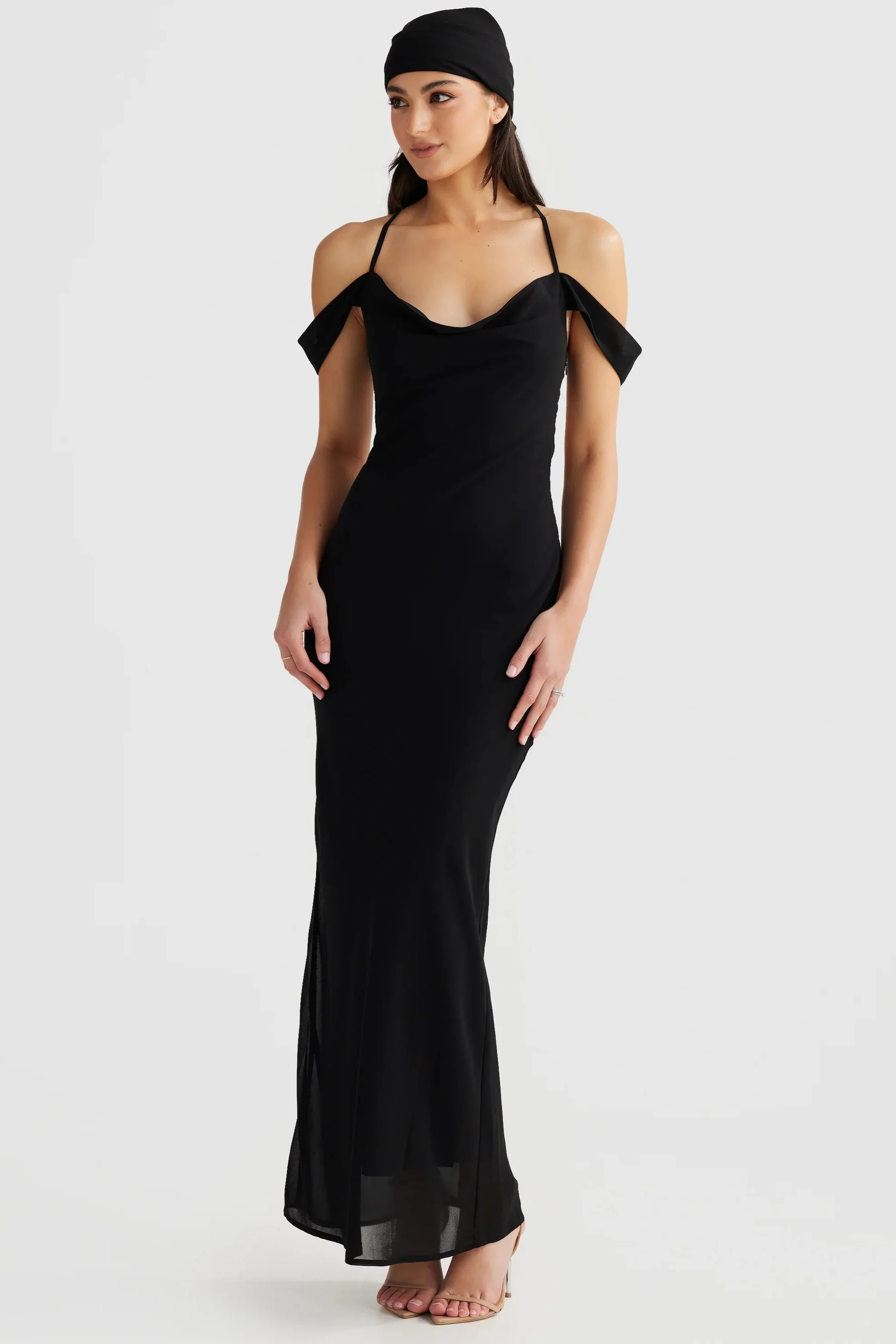 Vienna Bias Cut Gown - Black - Image 3