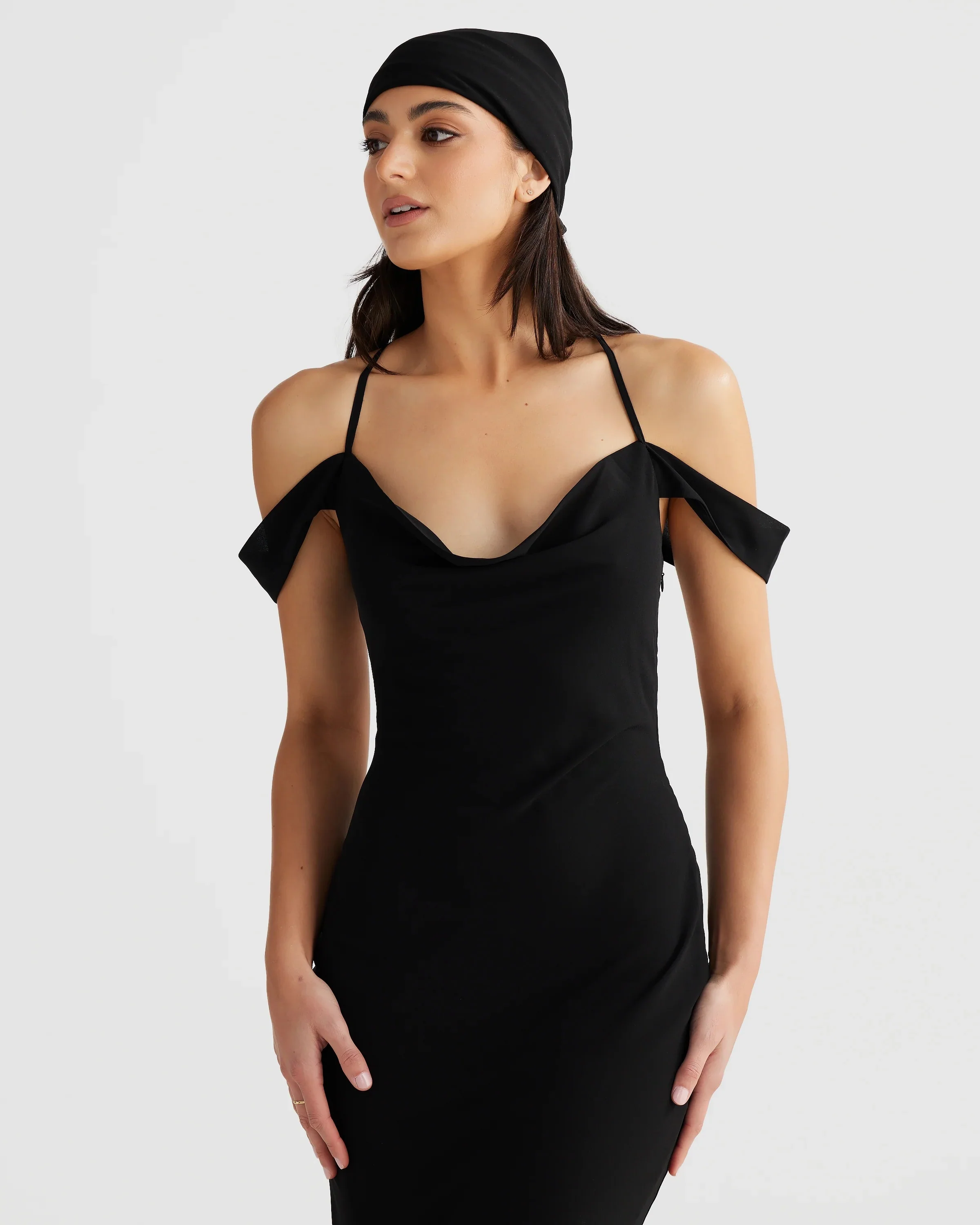 Vienna Bias Cut Gown - Black - Image 5