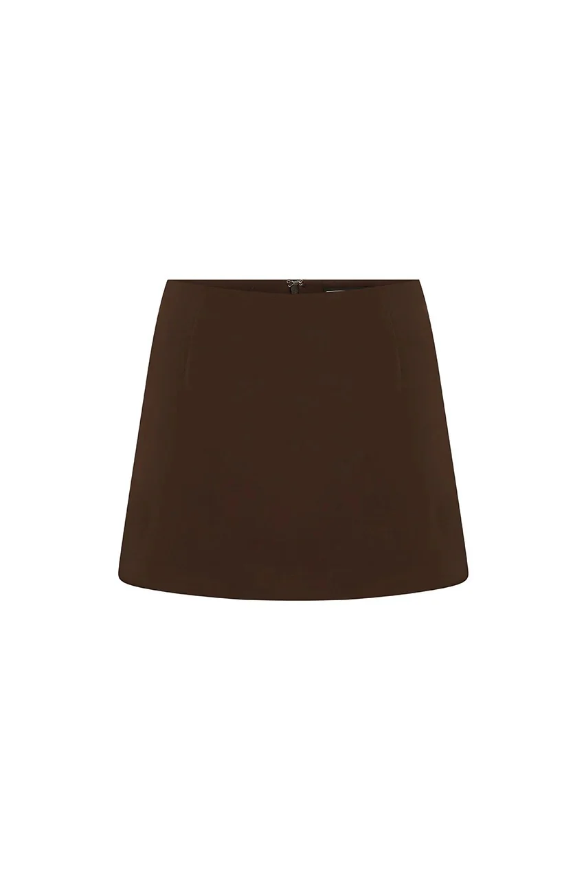 Vieno Mini Skort - Bitter Chocolate - Image 6