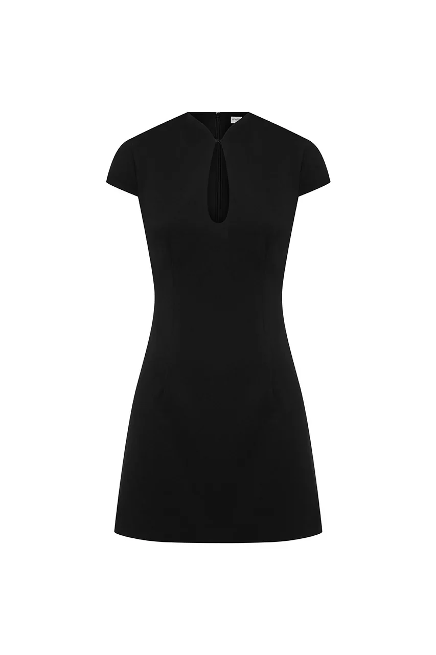 Vieno Mini Dress - Black - Image 6