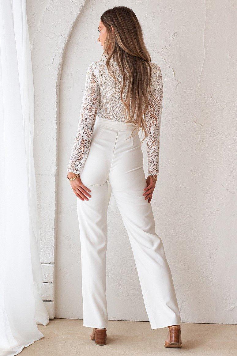 Willow Pantsuit - White/Nude - Image 3