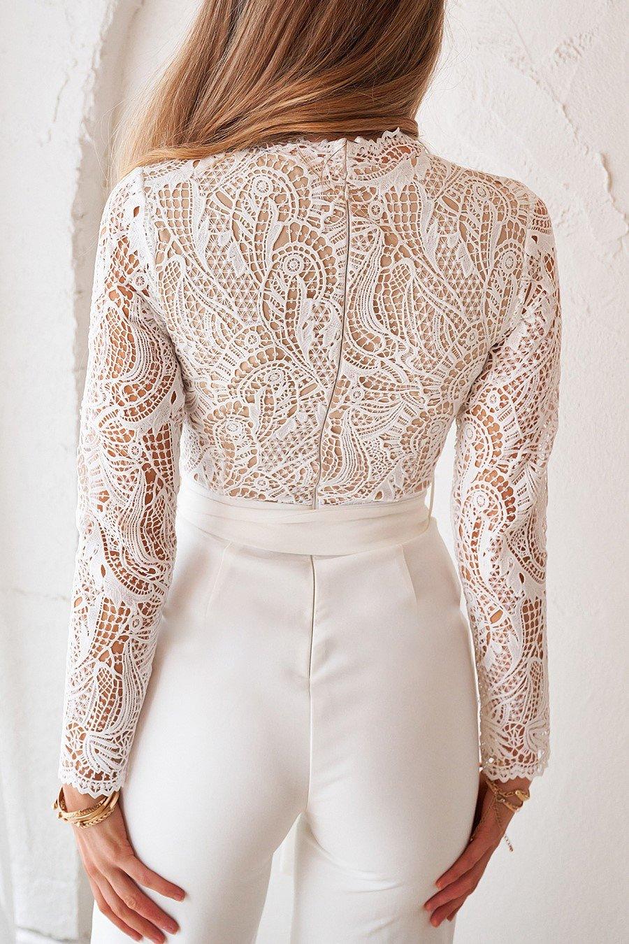 Willow Pantsuit - White/Nude - Image 6