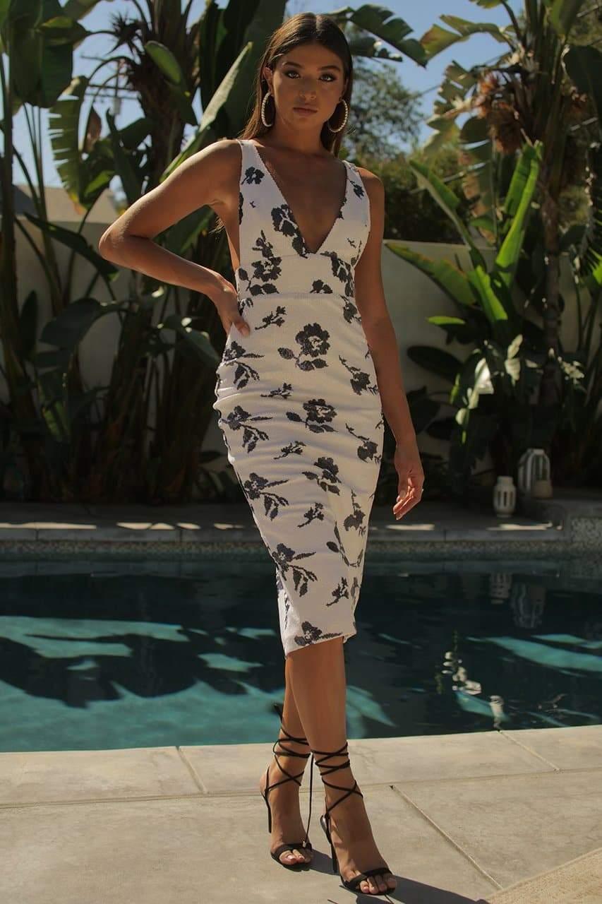Yana Midi Dress -  White - Image 3