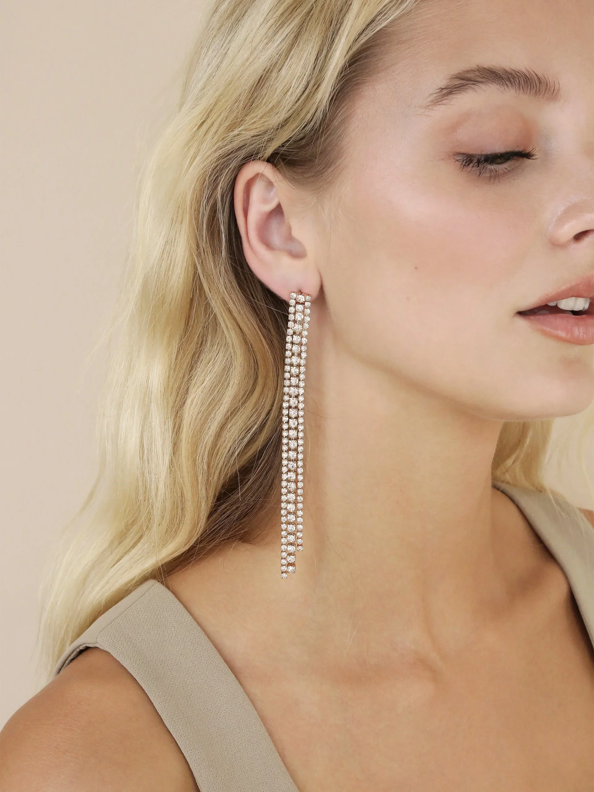 Your Moment Crystal Dangle Earrings - Image 3