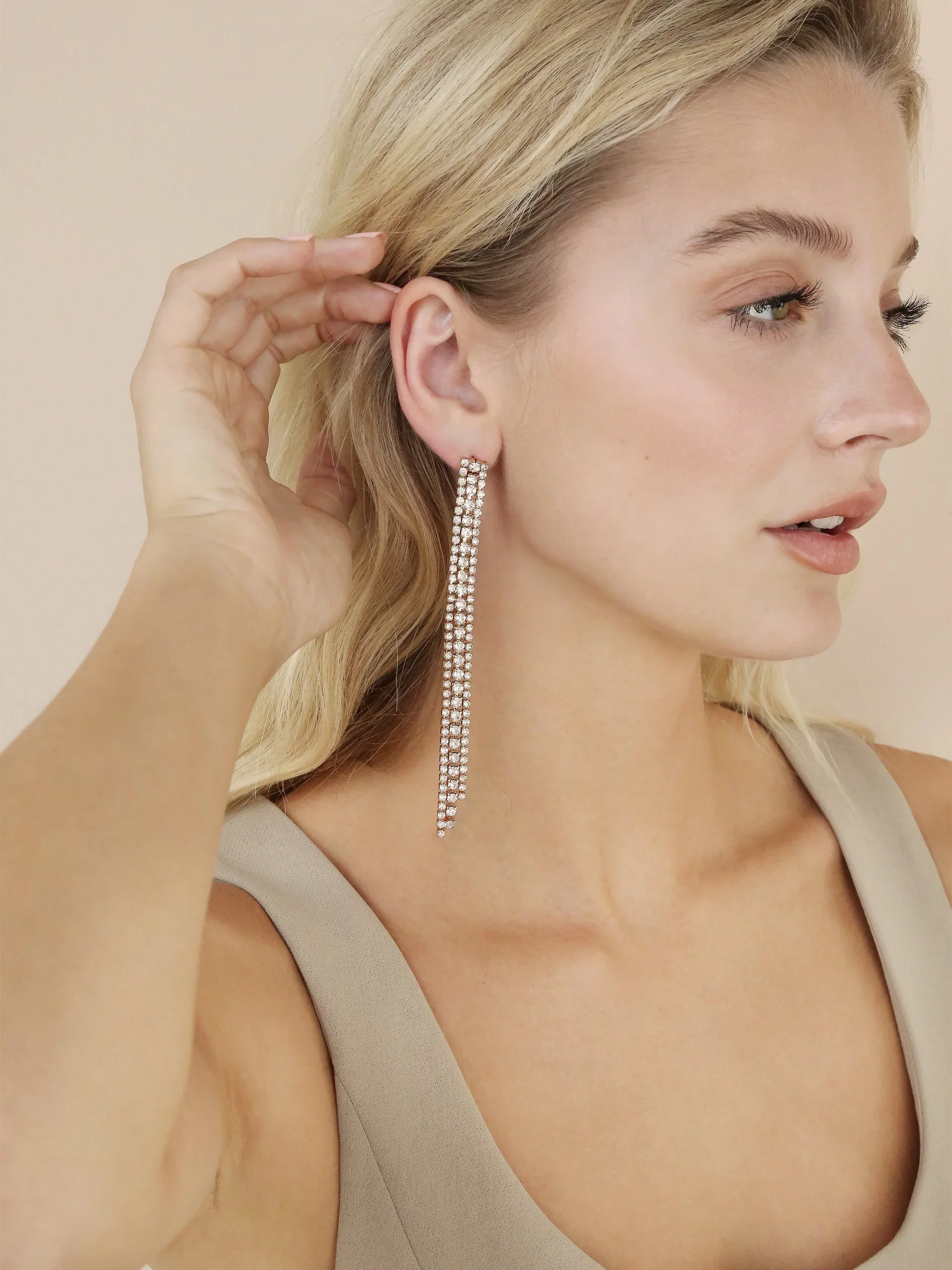 Your Moment Crystal Dangle Earrings - Image 4