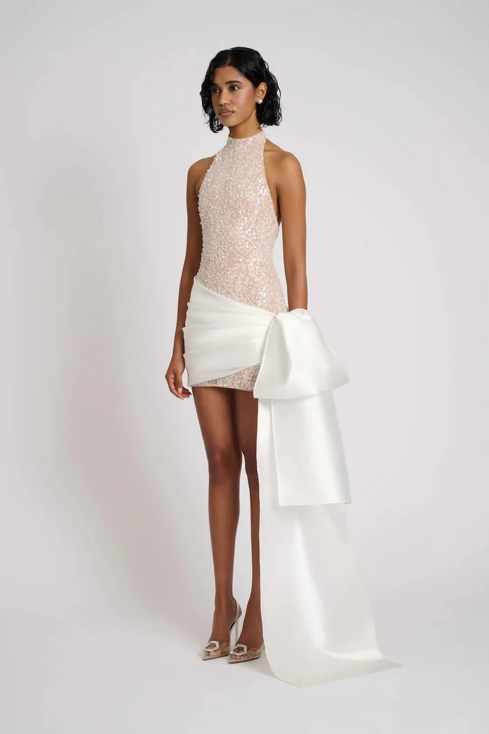 Yvonne Dress - White/Beige - Image 3