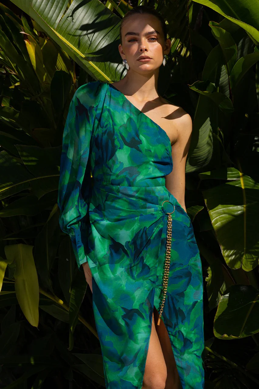 Zana Midi Dress - Green - Image 3