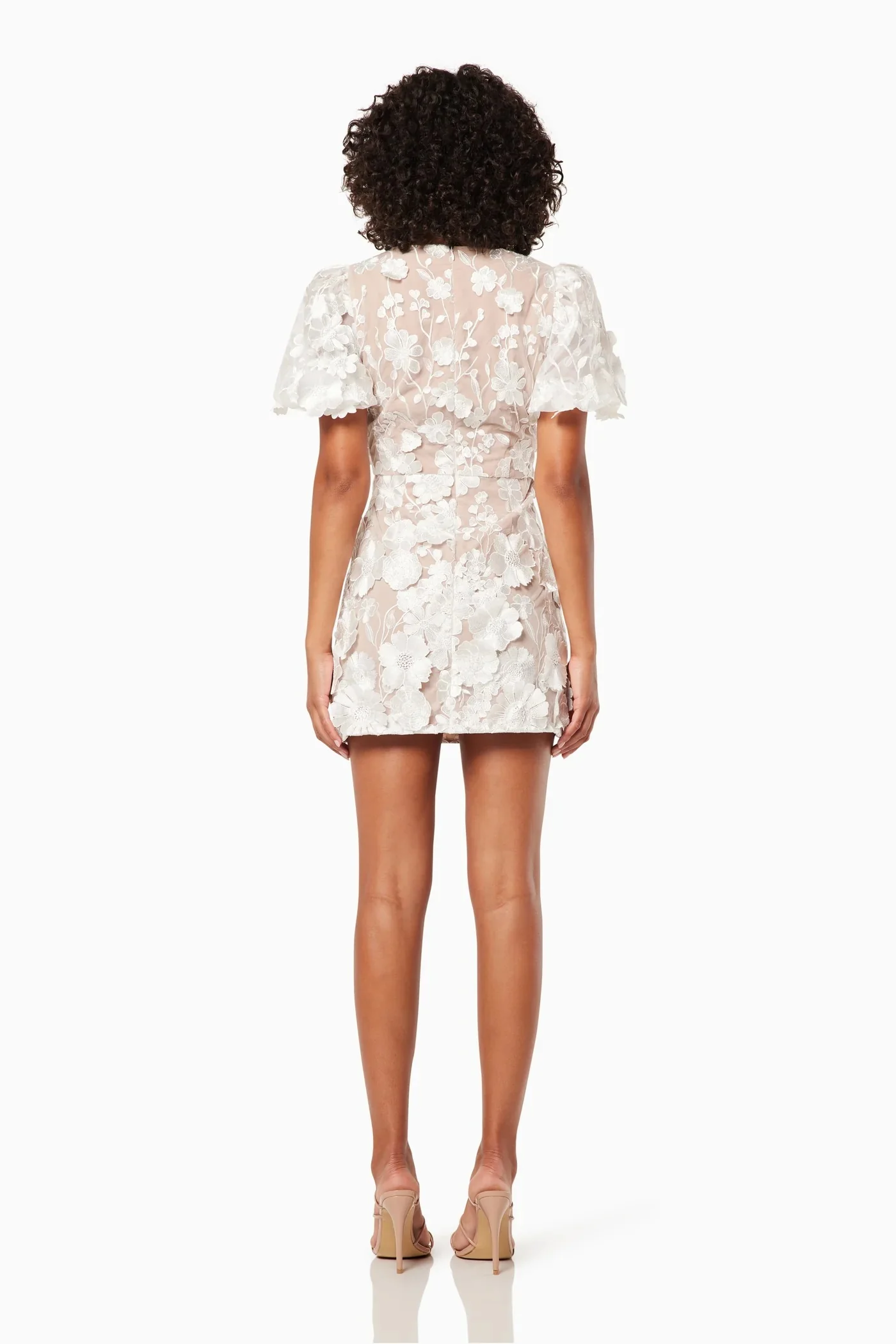 Zayla Mini Dress - Ivory/Nude - Image 2