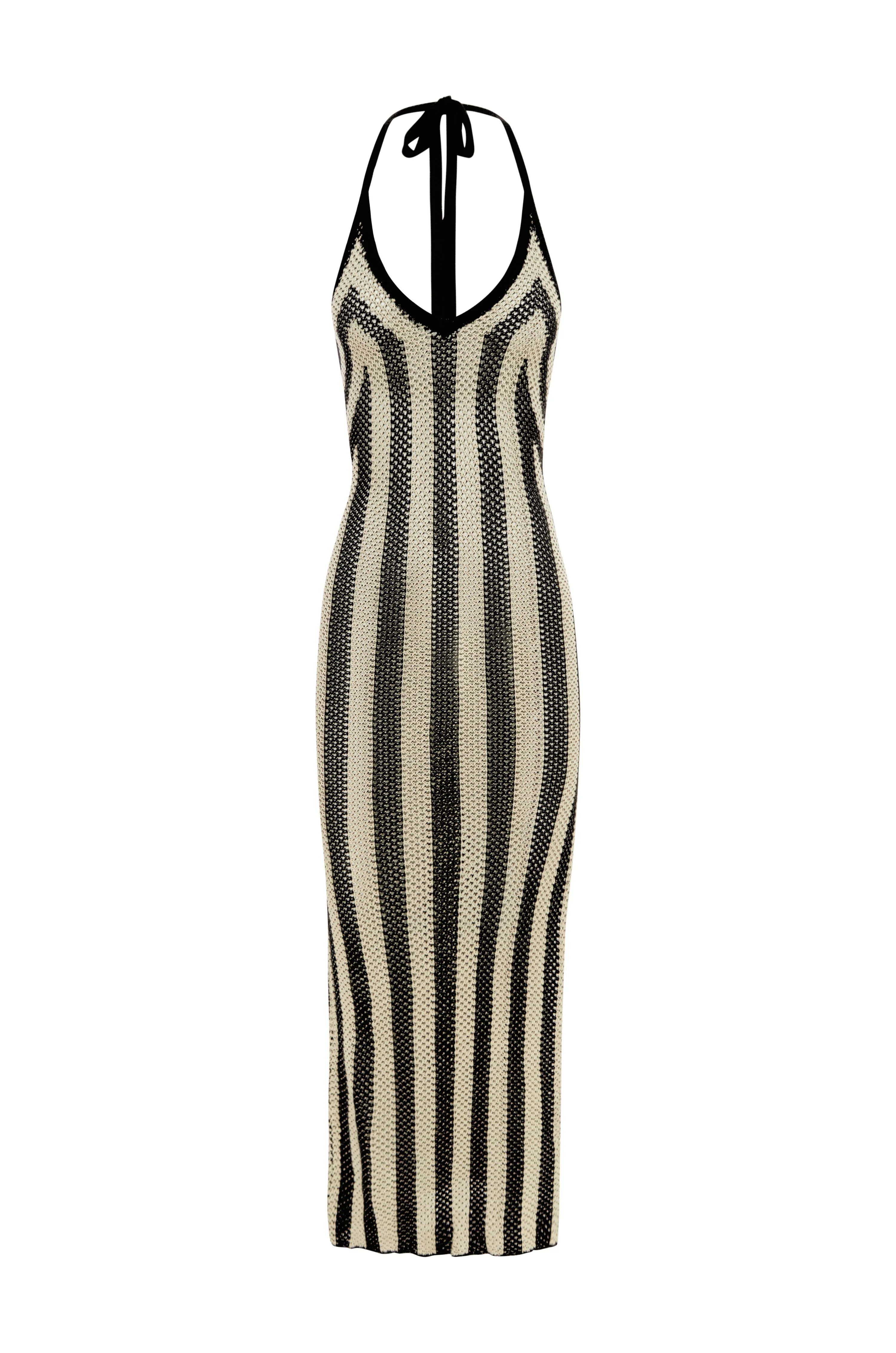 Ziggi Midi Dress - Black/Sand - Image 7